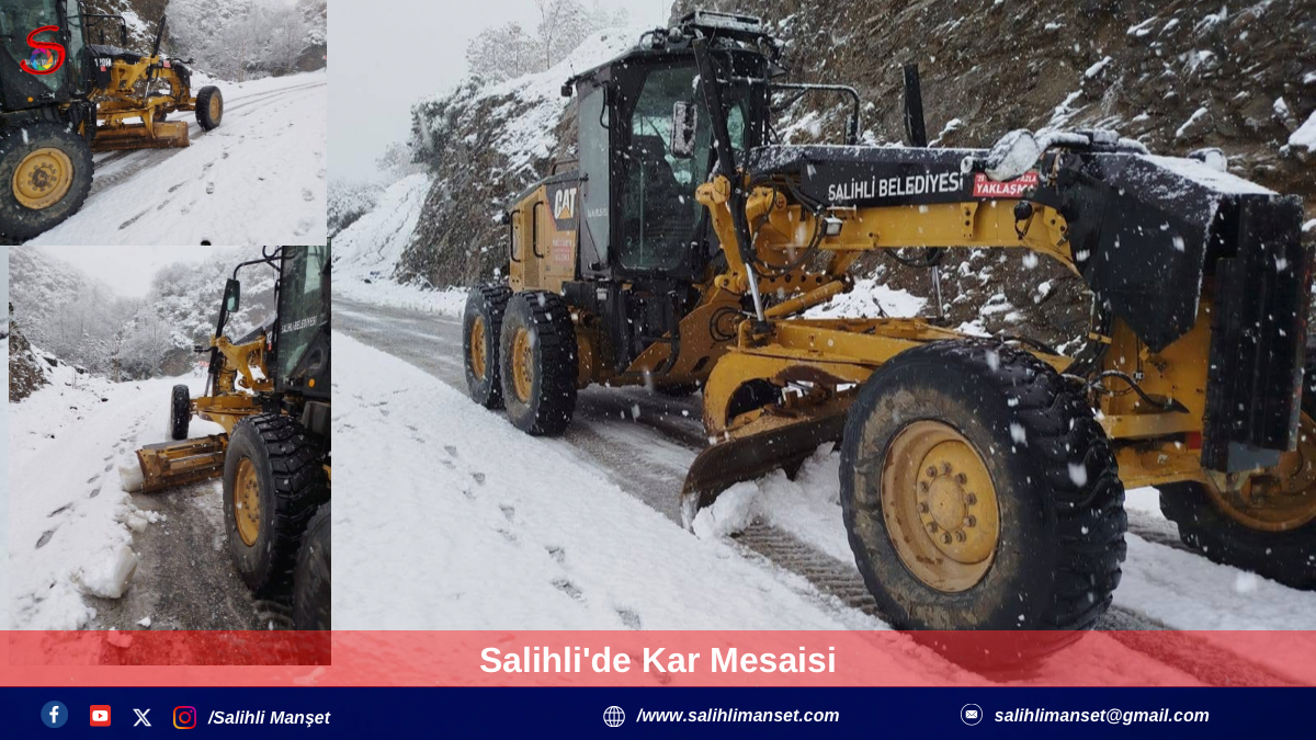 Salihli’de kar mesaisi